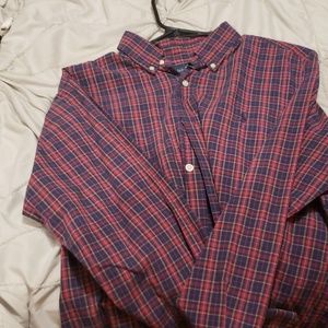 Red and Blue Polo Button Down